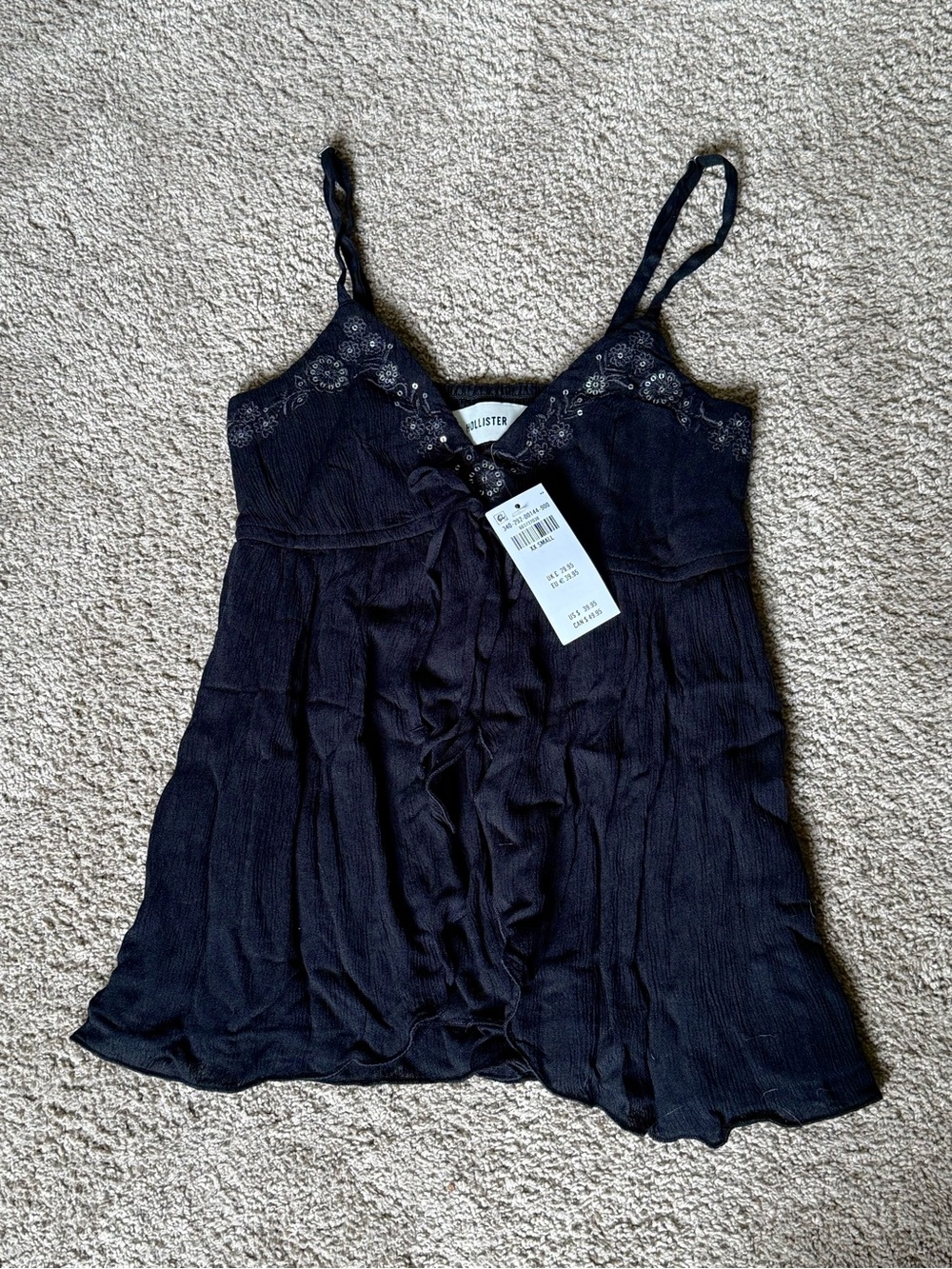 Hollister Women's Pink and Black Ruffle & Lace Cami Tops (Pack) - Picture 4 of 4